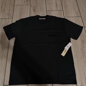 Essentials Black Short Sleeve Logo Tee
